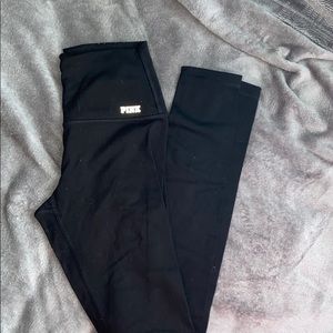 Pink black leggings